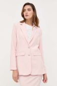 Піджак Guess колір рожевий однобортний однотонна (3316451)