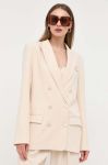 Піджак Bardot колір бежевий двобортний однотонна Піджак Bardot колір бежевий двобортний однотонна