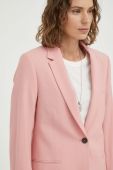 Вовняний піджак PS Paul Smith колір рожевий однобортний однотонна