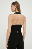 Безрукавка Marciano Guess колір чорний однобортний Безрукавка Marciano Guess колір чорний однобортний
