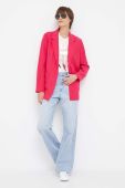 Піджак Dkny колір рожевий однобортний однотонна (3354204)