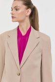 Піджак Weekend Max Mara колір бежевий однобортний однотонна Піджак Weekend Max Mara колір бежевий однобортний однотонна