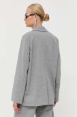 Піджак з домішкою вовни MAX&Co. колір сірий однобортний однотонна
