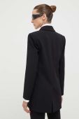 Піджак Patrizia Pepe колір чорний однобортний однотонна (3383498)