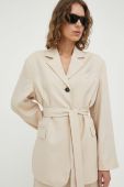 Піджак Lovechild колір бежевий однобортний однотонна Піджак Lovechild колір бежевий однобортний однотонна