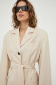 Піджак Lovechild колір бежевий однобортний однотонна Піджак Lovechild колір бежевий однобортний однотонна
