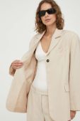Піджак Lovechild колір бежевий однобортний однотонна Піджак Lovechild колір бежевий однобортний однотонна