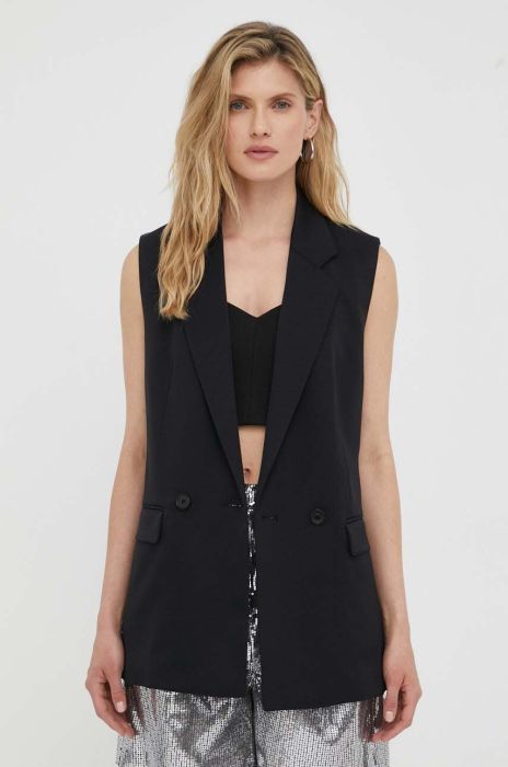 Безрукавка Drykorn колір чорний двобортний Безрукавка Drykorn колір чорний двобортний