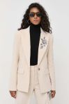 Піджак Twinset колір бежевий однобортний Піджак Twinset колір бежевий однобортний