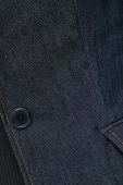 Джинсовий піджак Twinset колір синій однобортний однотонна