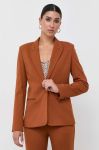 Піджак Twinset колір коричневий однобортний однотонна Піджак Twinset колір коричневий однобортний однотонна