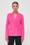 Піджак Guess колір рожевий двобортний однотонна Піджак Guess колір рожевий двобортний однотонна