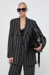 Піджак Notes du Nord колір чорний однобортний візерунок Піджак Notes du Nord колір чорний однобортний візерунок
