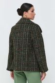 Куртка з домішкою вовни Luisa Spagnoli колір зелений перехідна oversize Куртка з домішкою вовни Luisa Spagnoli колір зелений перехідна oversize