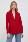 Піджак United Colors of Benetton колір червоний однобортний однотонна Піджак United Colors of Benetton колір червоний однобортний однотонна