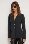 Піджак Blugirl Blumarine колір чорний однобортний однотонна Піджак Blugirl Blumarine колір чорний однобортний однотонна