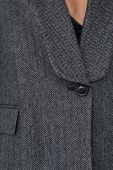 Вовняний піджак Twinset колір сірий однобортний візерунок Вовняний піджак Twinset колір сірий однобортний візерунок