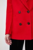 Вовняний піджак MAX&Co. колір червоний двобортний однотонна