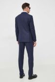 Вовняний костюм BOSS колір синій візерунок (3434354)