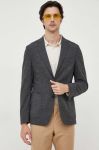 Піджак з домішкою вовни BOSS колір сірий (3481852)