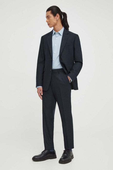 Вовняний костюм Tiger Of Sweden колір чорний однотонна