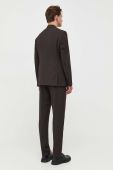 Костюм з домішкою вовни Tiger Of Sweden колір коричневий однотонна Костюм з домішкою вовни Tiger Of Sweden колір коричневий однотонна