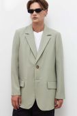 Піджак з домішкою вовни Won Hundred колір зелений Піджак з домішкою вовни Won Hundred колір зелений