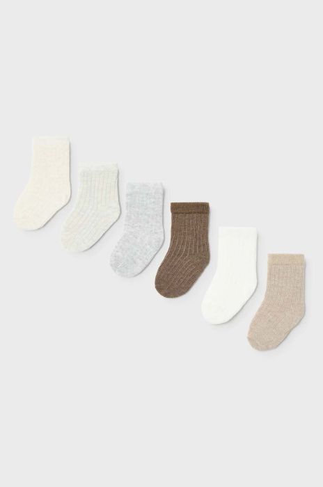 Шкарпетки для немовлят Mayoral Newborn 6-pack колір бежевий Шкарпетки для немовлят Mayoral Newborn 6-pack колір бежевий