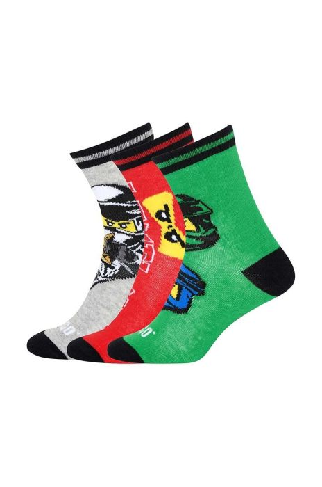 Дитячі шкарпетки Lego 3-pack колір зелений (3477546)