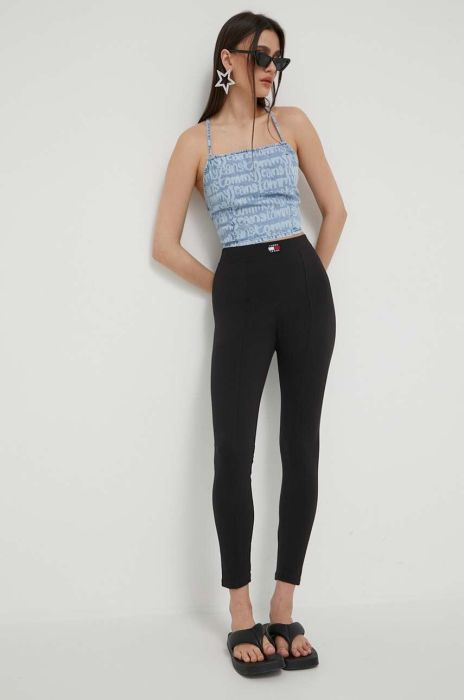 Легінси Tommy Jeans жіночі колір чорний однотонні (3284190) Легінси Tommy Jeans жіночі колір чорний однотонні (3284190)