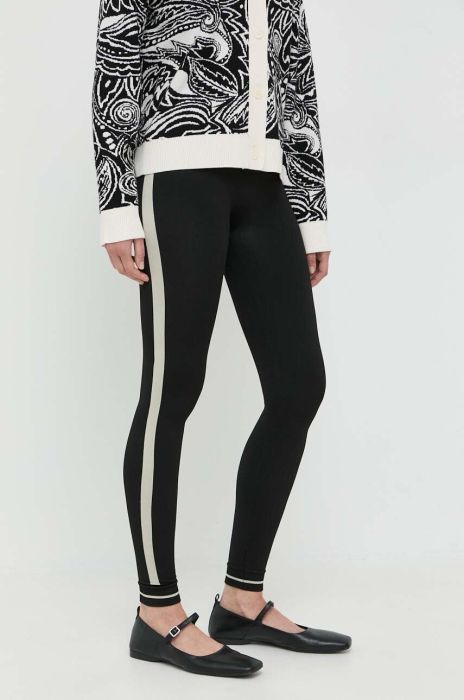 Легінси Weekend Max Mara жіночі колір чорний однотонні Легінси Weekend Max Mara жіночі колір чорний однотонні