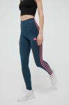 Легінси adidas жіночі з аплікацією колір блакитний Легінси adidas жіночі з аплікацією колір блакитний