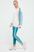 Легінси adidas жіночі колір зелений з аплікацією Легінси adidas жіночі колір зелений з аплікацією