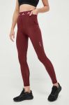 Легінси для тренувань adidas Performance Techfit колір бордовий з принтом Легінси для тренувань adidas Performance Techfit колір бордовий з принтом