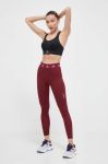 Легінси для тренувань adidas Performance Techfit колір бордовий однотонні Легінси для тренувань adidas Performance Techfit колір бордовий однотонні