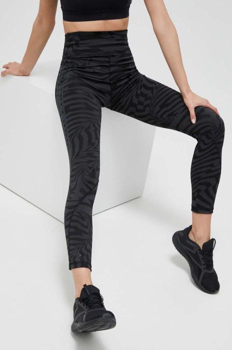 Легінси для тренувань adidas Performance Optime Train Icons колір чорний візерунок Легінси для тренувань adidas Performance Optime Train Icons колір чорний візерунок