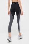 Легінси для тренувань adidas Performance Techfit колір сірий візерунок Легінси для тренувань adidas Performance Techfit колір сірий візерунок