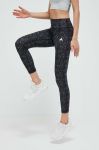 Легінси для тренувань adidas Performance Training Essentials колір чорний візерунок Легінси для тренувань adidas Performance Training Essentials колір чорний візерунок