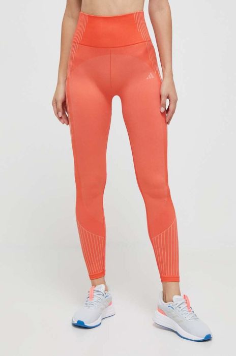 Легінси для тренувань adidas Performance колір помаранчевий візерунок Легінси для тренувань adidas Performance колір помаранчевий візерунок