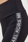 Легінси MICHAEL Michael Kors жіночі колір чорний з аплікацією
