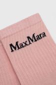 Шкарпетки з домішкою кашеміру Max Mara Leisure колір рожевий