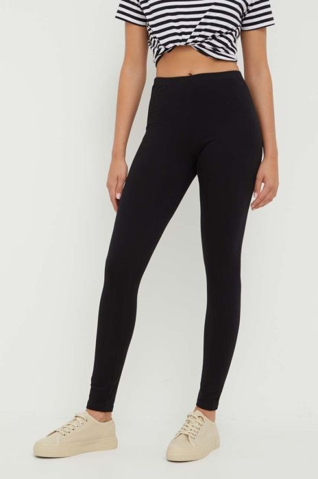 Легінси United Colors of Benetton жіночі колір чорний однотонні Легінси United Colors of Benetton жіночі колір чорний однотонні
