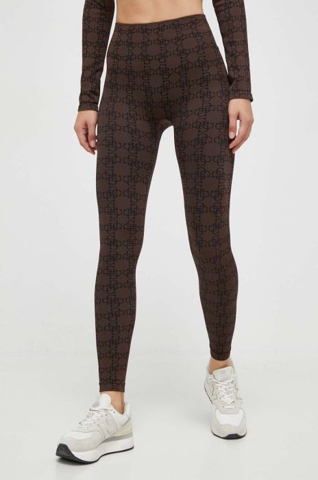Легінси Guess жіночі колір коричневий візерунок (3610143)