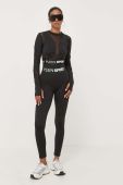 Легінси PLEIN SPORT жіночі колір чорний з принтом (3379455)
