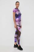 Легінси PLEIN SPORT жіночі колір фіолетовий візерунок Легінси PLEIN SPORT жіночі колір фіолетовий візерунок