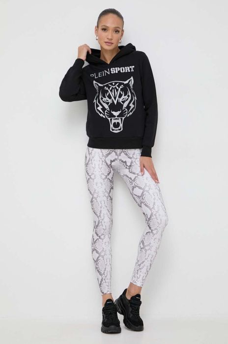 Легінси PLEIN SPORT жіночі колір сірий візерунок Легінси PLEIN SPORT жіночі колір сірий візерунок