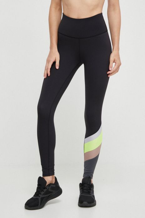 Легінси для тренувань P.E Nation Check Mark колір чорний з принтом Легінси для тренувань P.E Nation Check Mark колір чорний з принтом