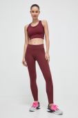 Легінси для тренувань Reebok Lux Collection колір бордовий однотонні Легінси для тренувань Reebok Lux Collection колір бордовий однотонні