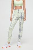 Легінси для тренувань Reebok Lux Perform колір жовтий візерунок Легінси для тренувань Reebok Lux Perform колір жовтий візерунок