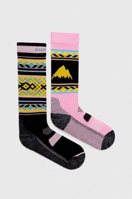 Шкарпетки Burton Performance Lightweight 2-pack колір рожевий Шкарпетки Burton Performance Lightweight 2-pack колір рожевий